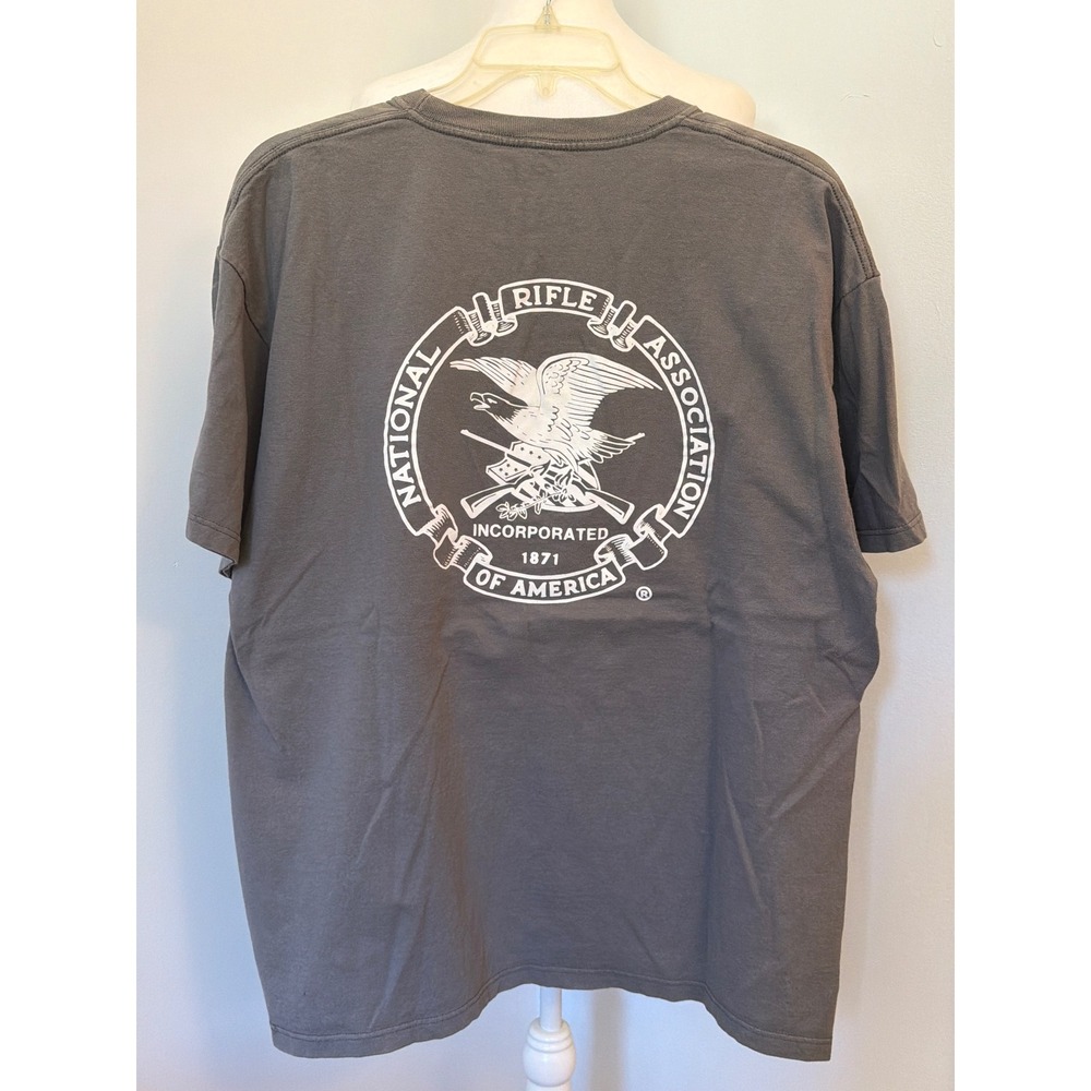 NRA National Rifle Association T-Shirt Mens 2XL Gray Short Sleeve Graphic Tee